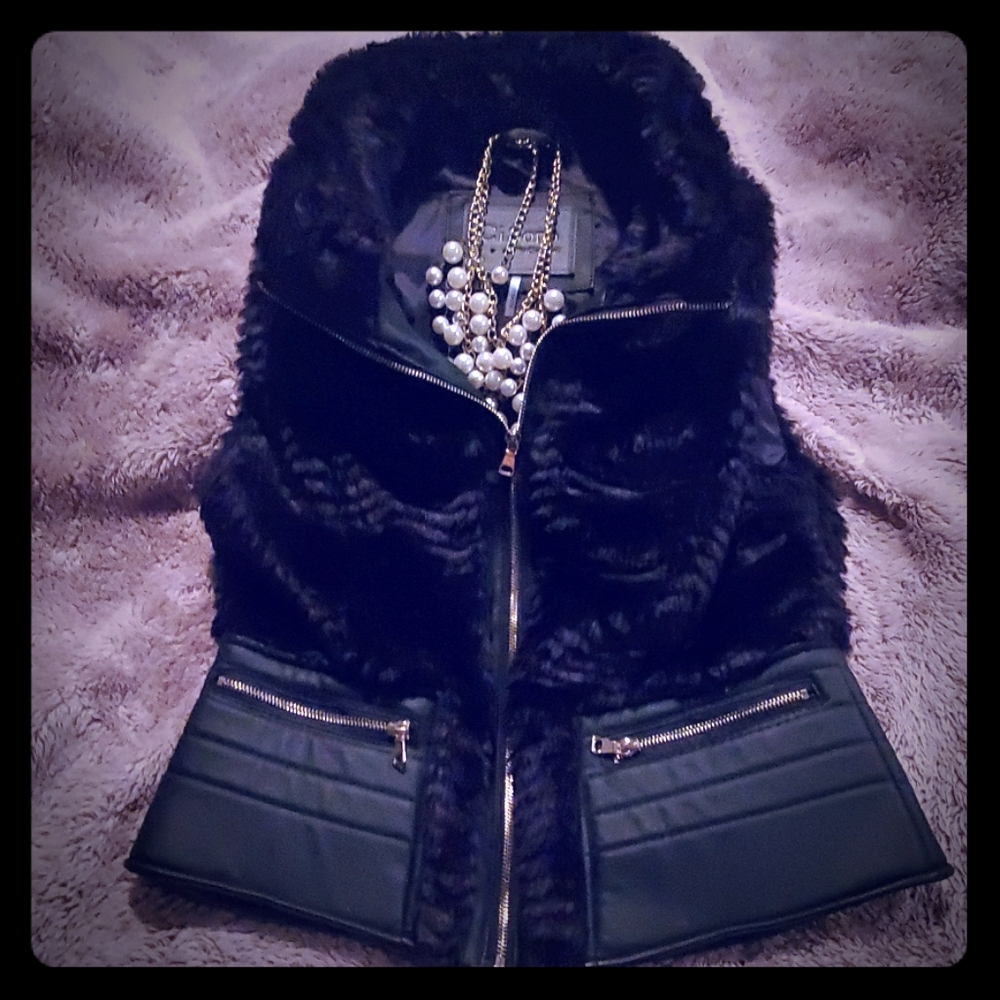 Faux fur vest
